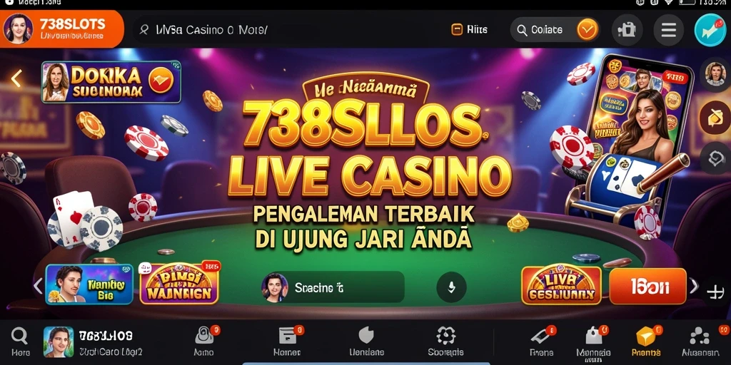 Tampilan permainan Live Casino yang mendebarkan dan interaktif.