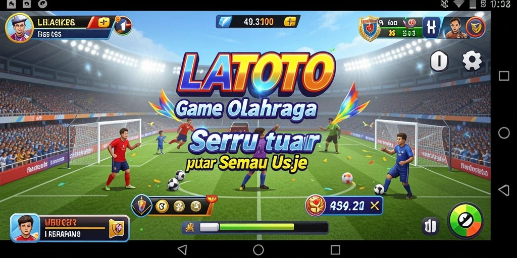 Tangkapan layar LATOTO menampilkan pemain dalam aksi olahraga seru.