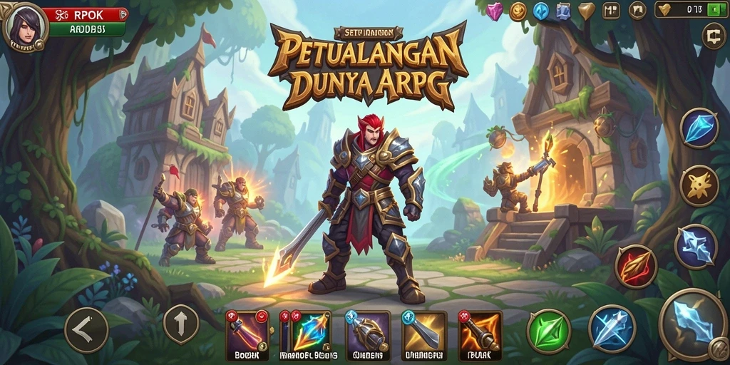 Screenshot utama RPOK menampilkan aksi seru dalam gameplay ARPG.