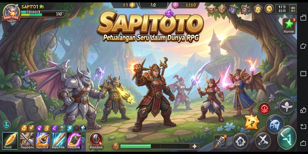 Screenshot utama SAPITOTO menunjukkan aksi pertarungan yang mendebarkan.