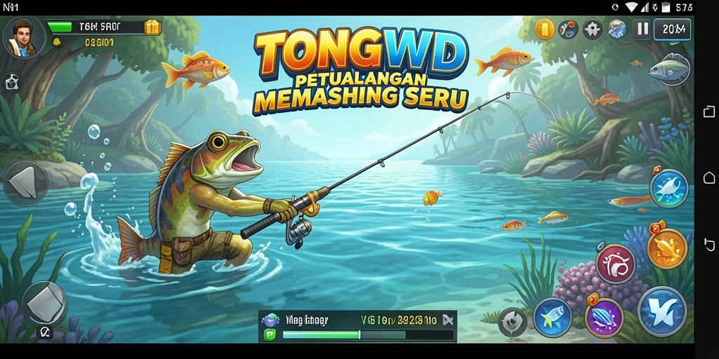 Tangkapan besar dalam TONGWD yang menampilkan gameplay memancing